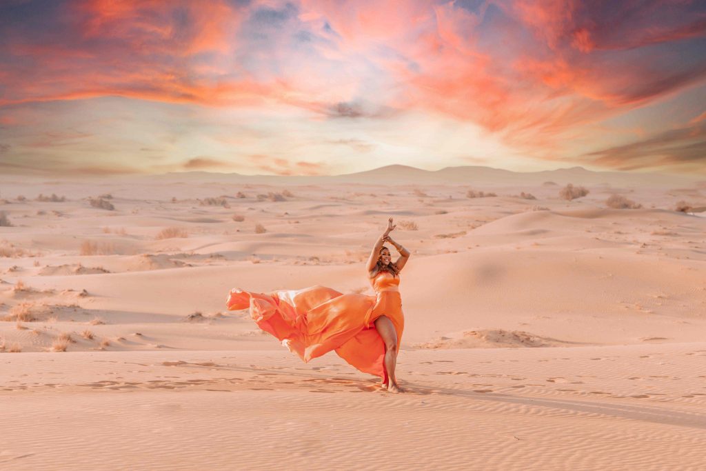 Flying Dress Photoshoot in Dubai